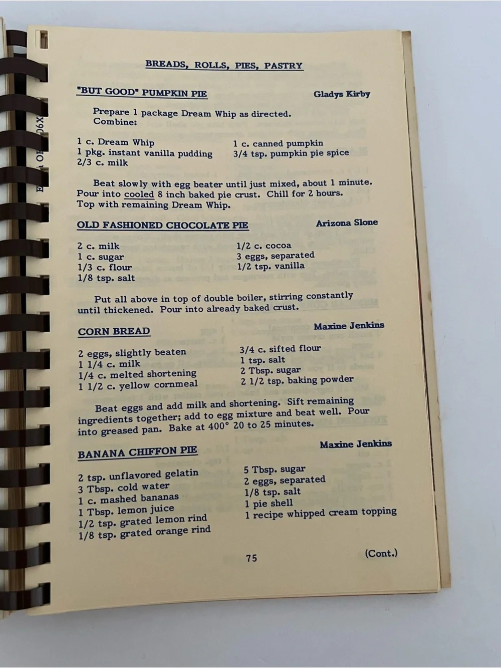 Midway Baptist Church Favorite Recipes Cookbook 1990 Community Spiral
